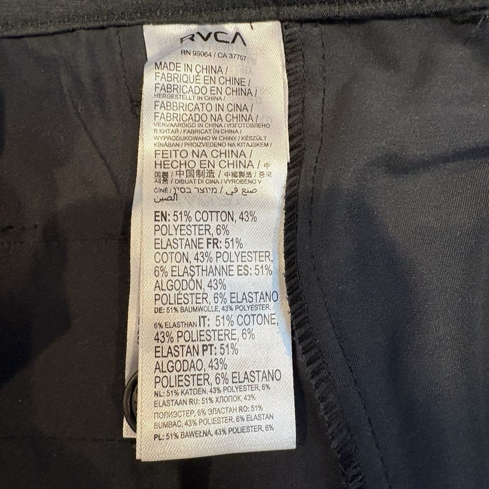 RVCA Men's Sz 36 Sport Active Walking Daily Hiking Casual Street Shorts - Picture 6 of 9